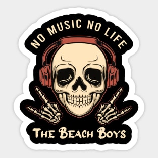 No music no life the beach boys Sticker